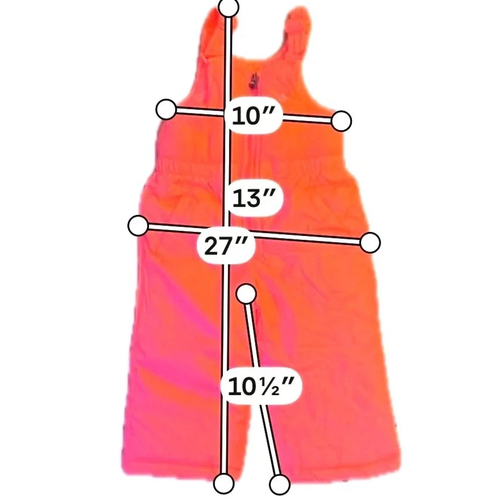 OshKosh Girls 18 Medium Neon Pink Bib Ski Snowboard Pants Insulated Winter NWT
